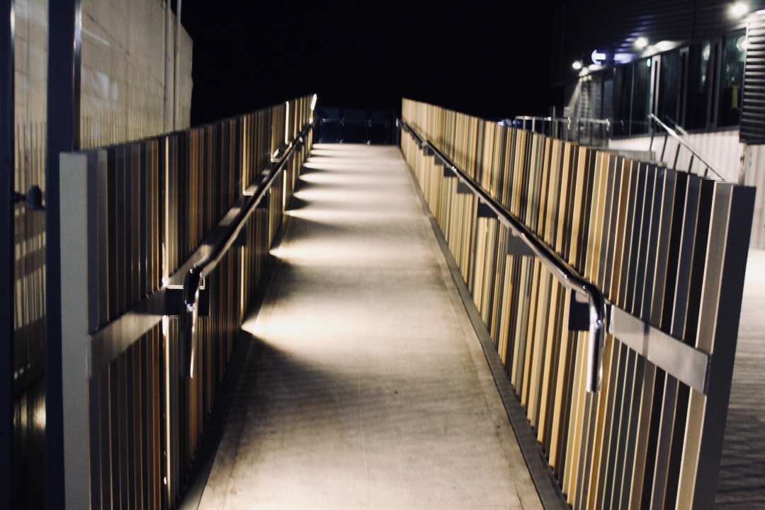 George Phillips Walkway, Night-time