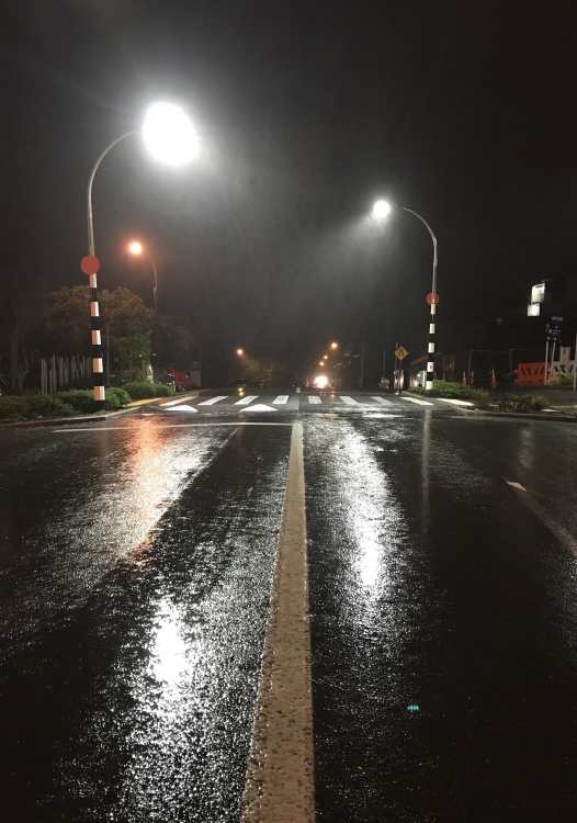 Carolyn Glasson Rawene Road in the Rain