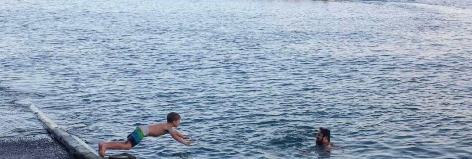 Claire Humphries: A Dip With Dad on a Summer Evening