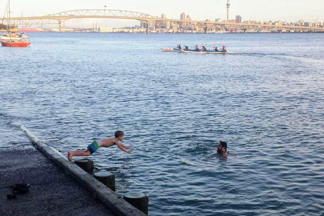 Claire Humphries: A Dip With Dad on a Summer Evening