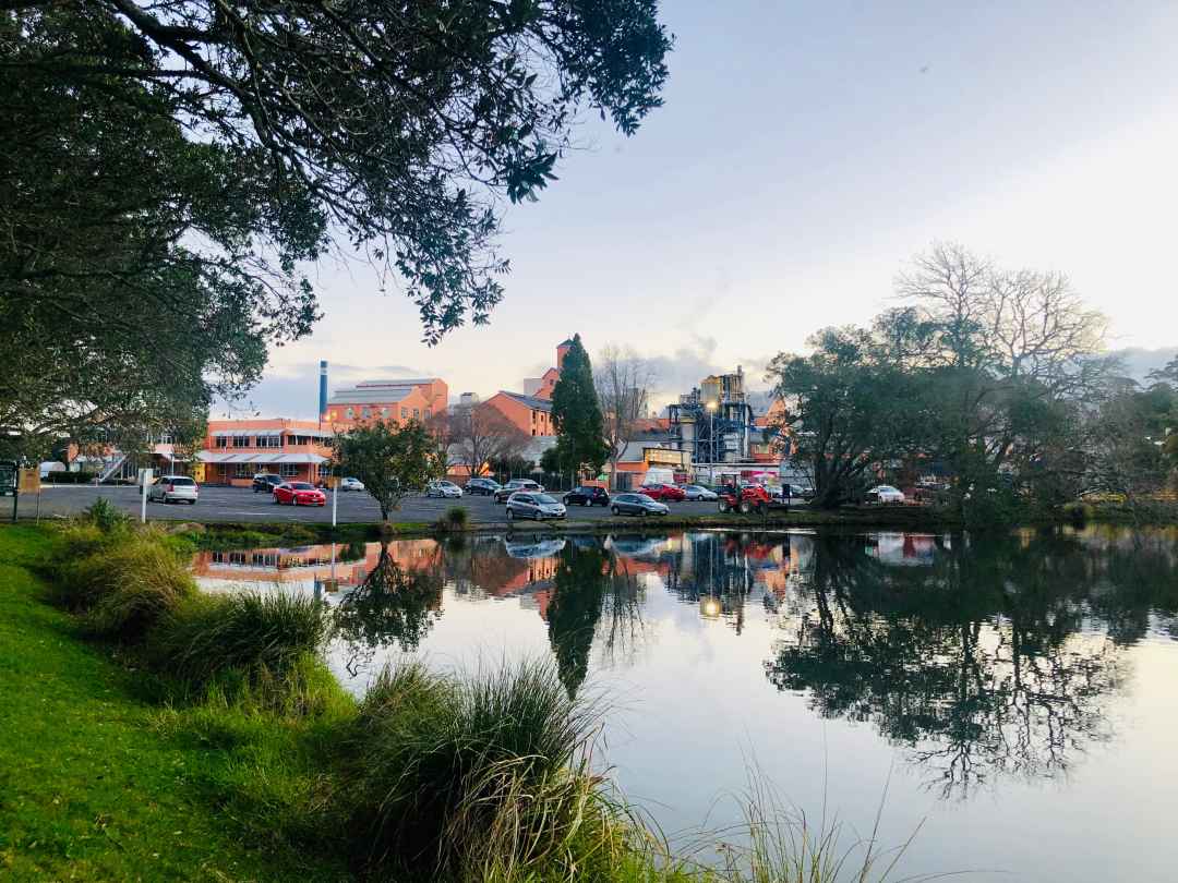 Lake Reflection of the Chelsea Sugar Refinery